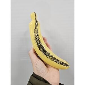 Vintage Handblown Glass Banana, Made in Italy, Art Glass, Glass Fruit